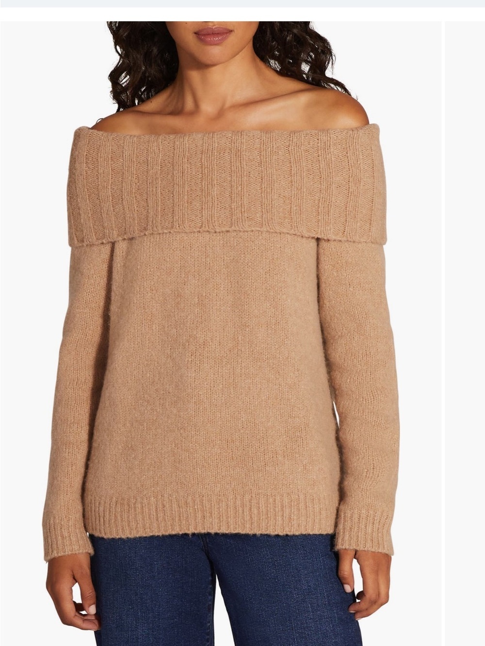 Favorite Daughter The Andrea Off the Shoulder Wool & Cashmere Sweater NWT XL
